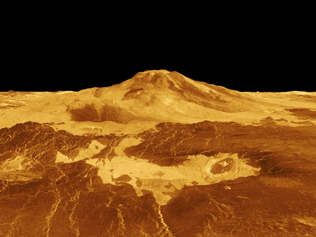 Maat Mons, vulcão inativo mais alto do planeta Vênus (Foto: NASA)