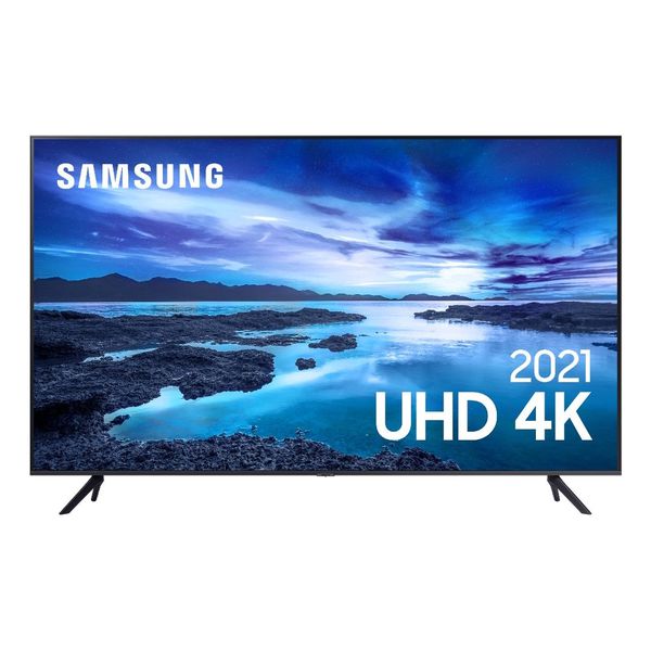 Smart TV Samsung UHD Processador Crystal 4K 58AU7700 Tela sem limites Visual Livre de Cabos 58" 58"[DINHEIRO DE VOLTA]