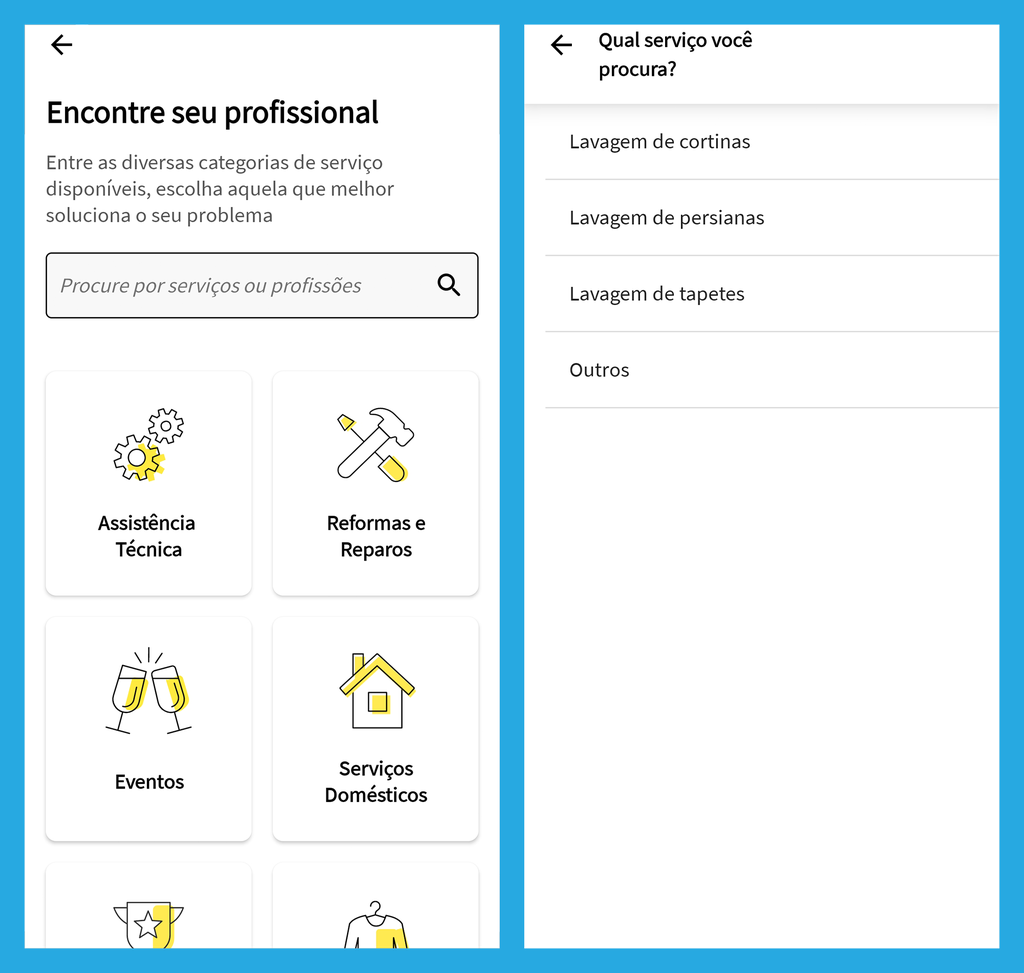 Use o GetNinjas para oferecer diferentes serviços (Imagem: André Magalhães/Captura de tela)