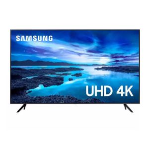 Smart TV Samsung 50 Polegadas UHD 4K, 3 HDMI, 1 USB, Processador Crystal 4K, Tela sem limites, Visual Livre de Cabos, Alexa - UN50AU7700GXZD