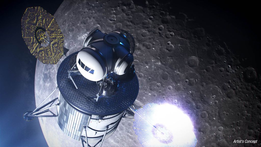 Conceito de módulo lunar que poderá levar astronautas à Lua em 2024 (Imagem: NASA)