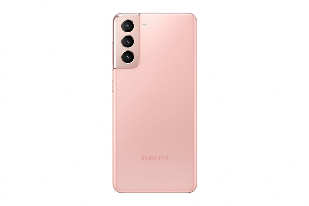 Galaxy S21 na opção de cor rosa (Imagem: Divulgação/Samsung)