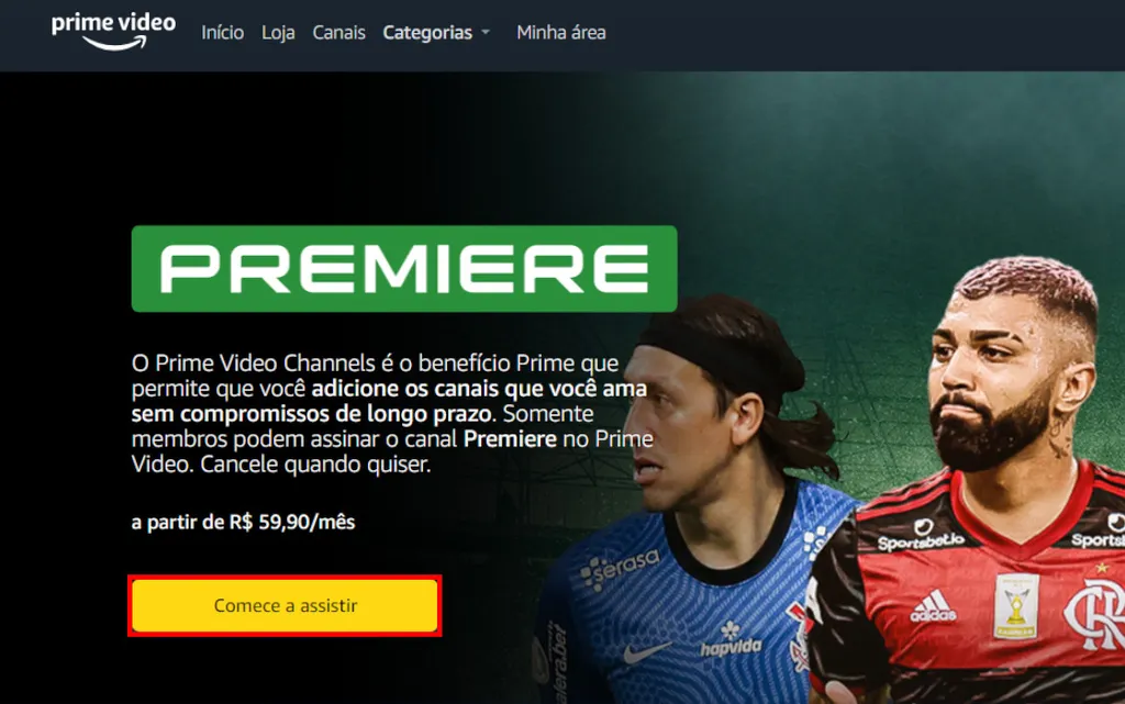 Como ver jogos de futebol na Amazon Prime?