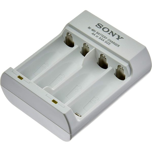 Carregador de Pilha para 4 Unidades USB AA/AAA, Sony, Branco