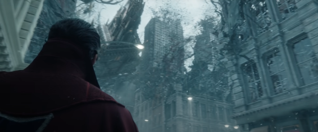 Cena do trailer parece revelar o mundo destruído de America Chavez (Imagem: Reprodução/Marvel Studios)