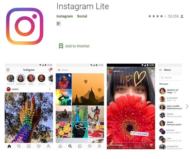 Novo Instagram Lite tem apenas 2 MB de tamanho, mas não traz muitos recursos da versão principal (Foto: Reprodução/Gizmochina)