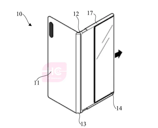 Patente do dispositivo com display deslizavel da Huawei (Imagem: Reprodução/Huawei Central)