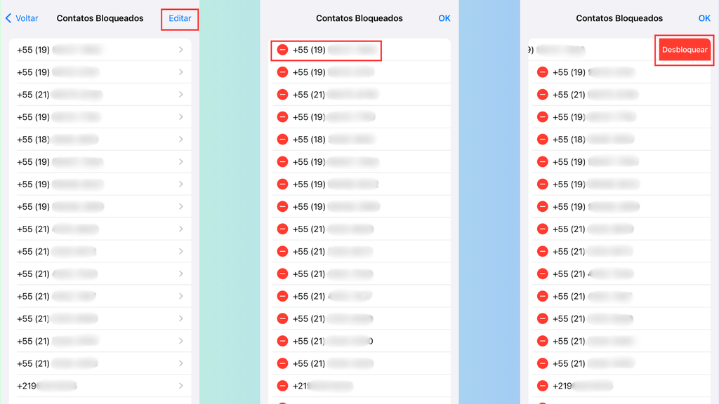 Como desbloquear um contato no iPhone (Imagem: Captura de tela/Bruno De Blasi/Canaltech)