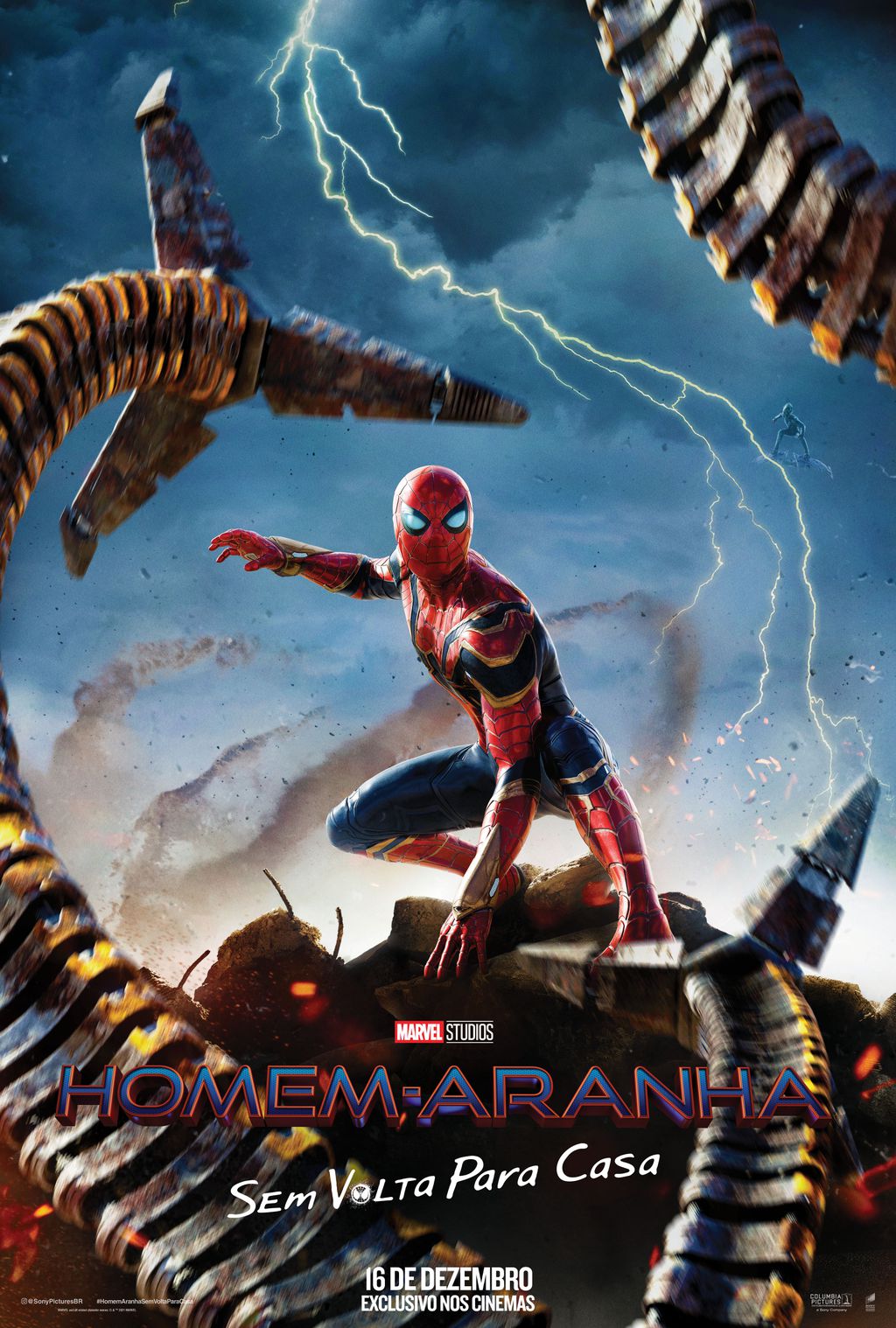 Pôster confirma que vamos ter vilões reunidos contra o Homem-Aranha (Imagem: Divulgação/Sony Pictures)