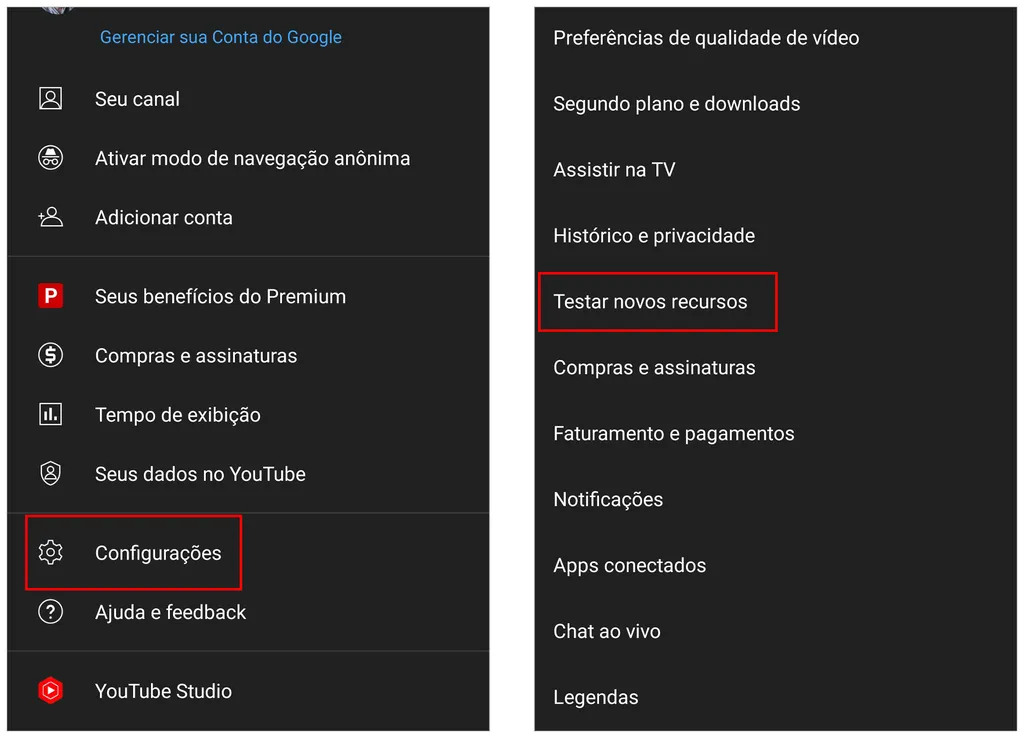 Ative a função para criar watch party no YouTube e assistir em grupo pelo Google Meet (Captura de tela: André Magalhães)