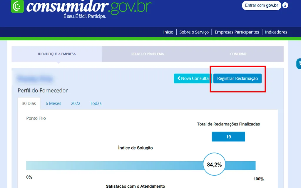 Use o Consumidor.gov.br para denunciar um site falso (Captura de tela: André Magalhães)