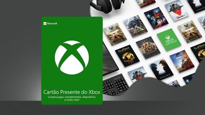 A Microsoft oferece a compra de cartões de presentes para a Xbox Live (Imagem: Divulgação/Microsoft)