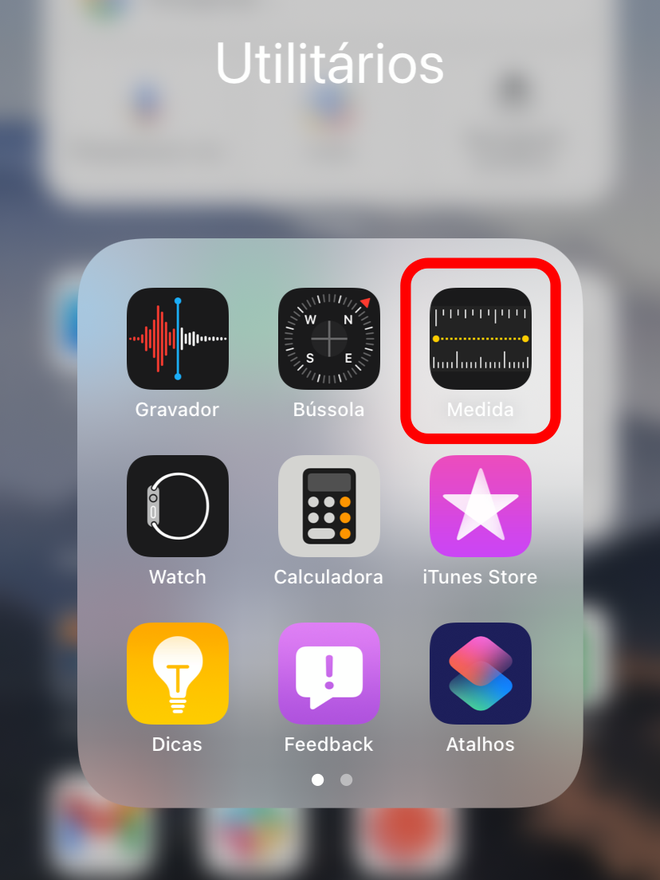 Abra o app Medidas no seu iPhone - Captura de tela: Thiago Furquim (Canaltech)