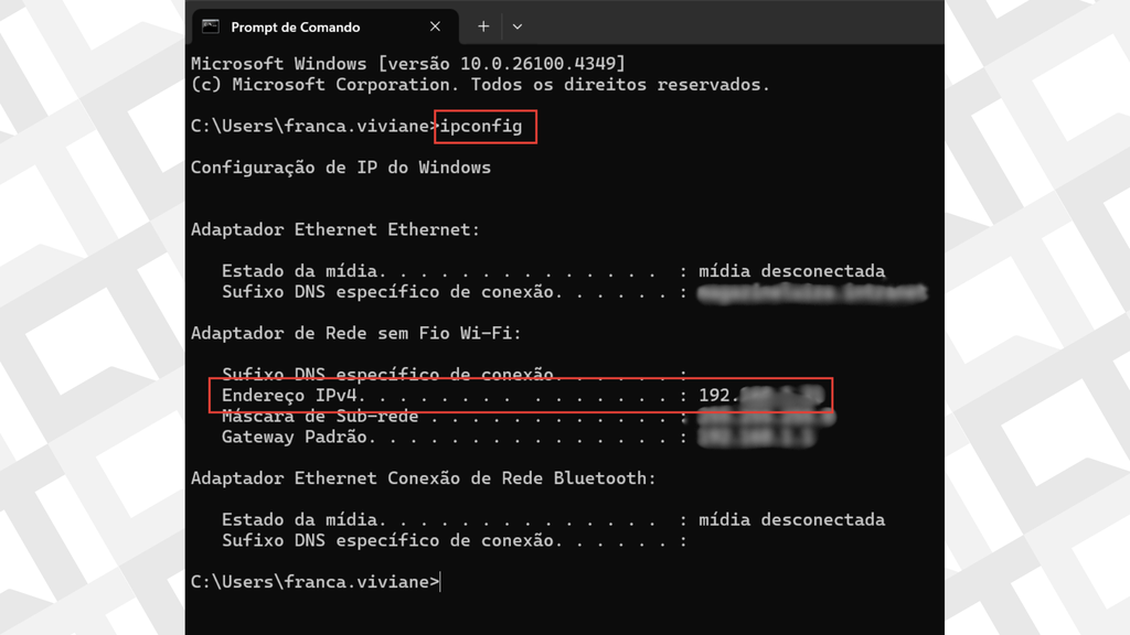 Pesquisa de IP usando o Prompt de Comando do Windows
