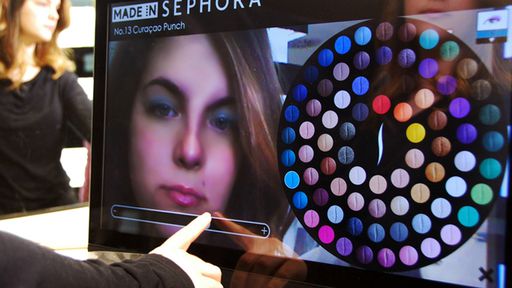 Espelho de realidade aumentada permite testar maquiagens sem usá-las