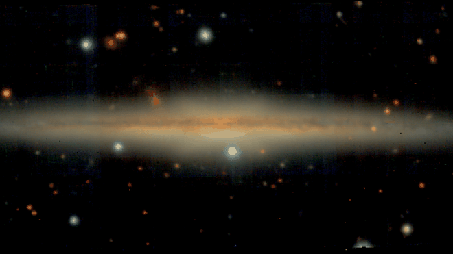 Galáxia UGC 10738 observada pelo VLT (Imagem: Reprodução/Jesse van de Sande/VLT/ESO)