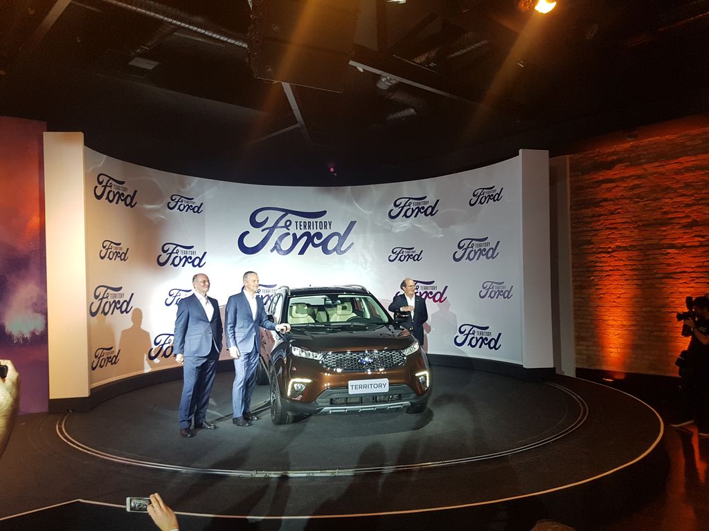 Os principais executivos da Ford na América do Sul durante anúncio do Ford Territory/ Imagem: Felipe Ribeiro/Canaltech