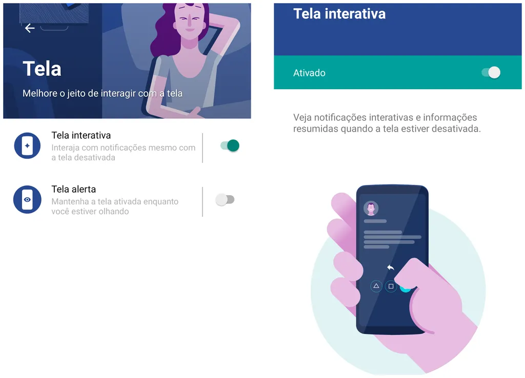 Tea interativa permite que você acesse atalhos para responder e-mails direto da tela de bloqueio (Imagem: Felipe Junqueira/Canaltech)