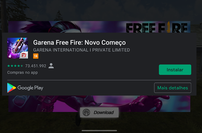 Como jogar Free Fire pela Google Play Store