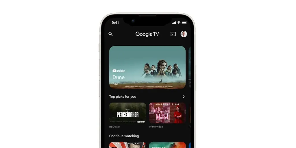 Televisores inteligentes já vem com o Google TV, mas o aplicativo para Android e iOS só chegou agora para mais países (Imagem: Divulgação/Google)