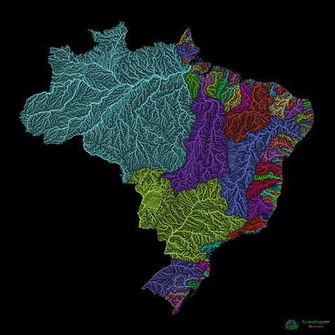 Mapa Hidrográfico do Brasil