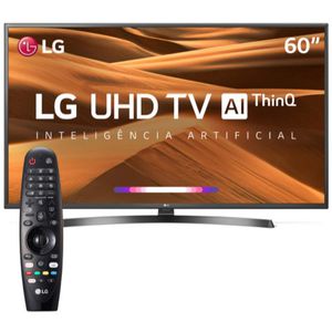 Smart TV LED 60" UHD 4K LG 60UM7270PSA ThinQ AI Inteligência Artificial IoT, HDR Ativo, WebOS 4.5, Ultra Surround, Controle Smart Magic e Bluetooth