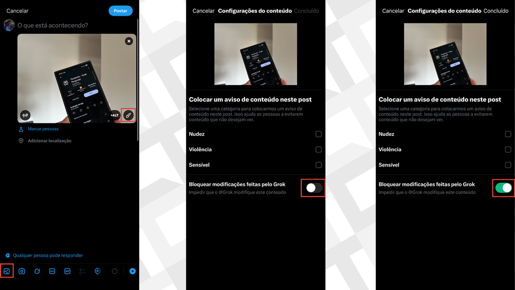 Passos para impedir que Grok edite suas fotos