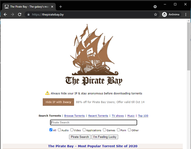 Domínio do Pirate Bay é usado em bizarra campanha de financiamento