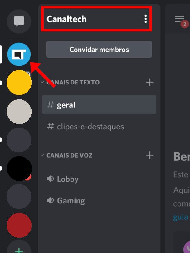 Como excluir um servidor no Discord