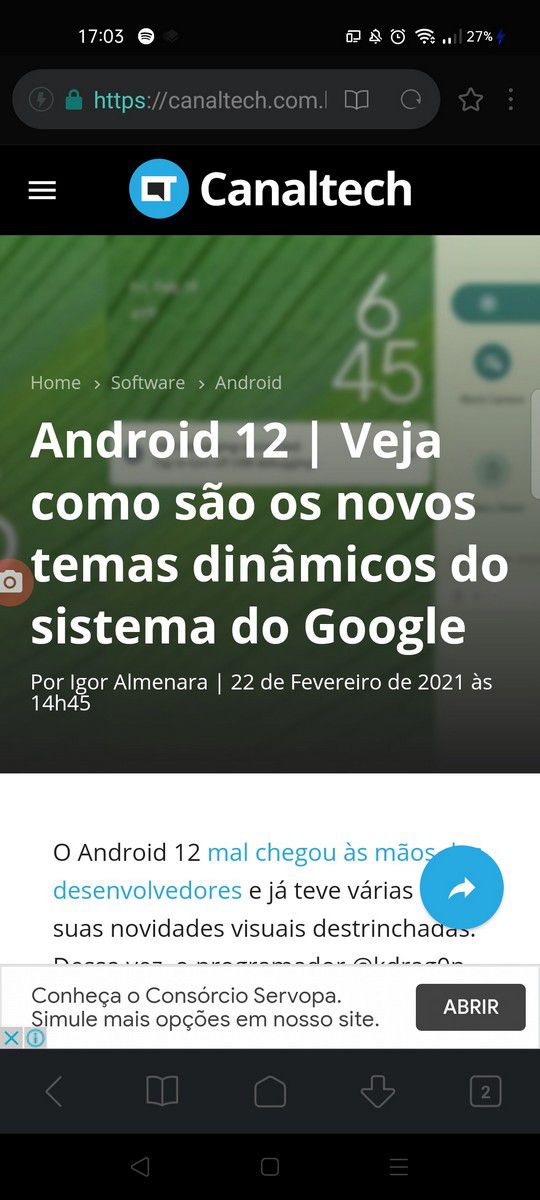 Mint é a outra aposta da Xiaomi para os navegadores mobile (Imagem: Douglas Ciriaco/Captura de tela)