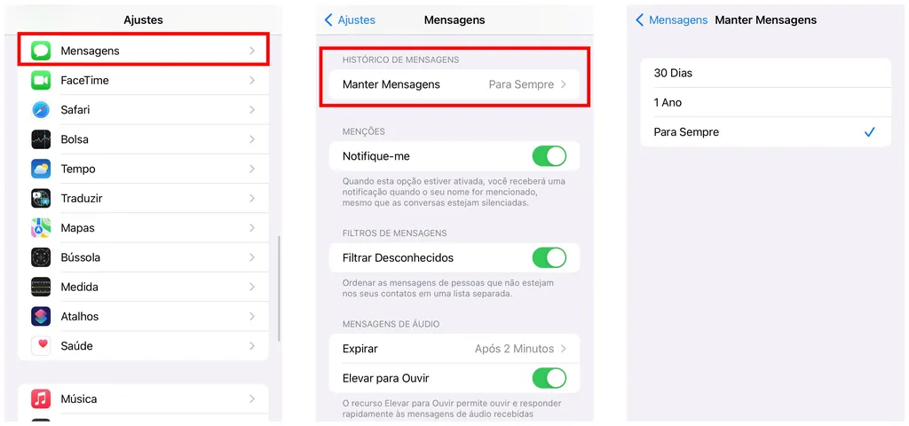 Como evitar que iMessage ocupe espaço de armazenamento do iPhone
