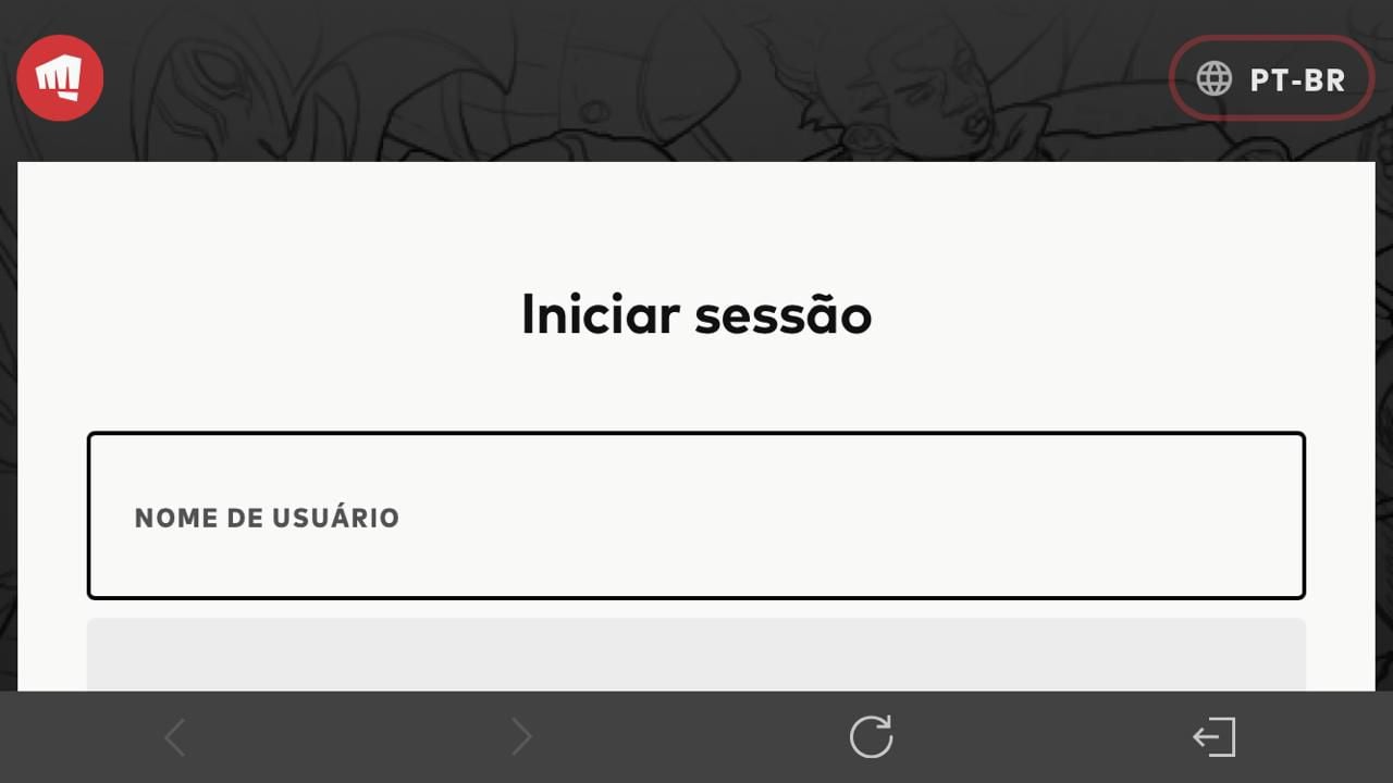 Entre na sua conta da Riot Games. (Imagem: Kris Gaiato/Captura de tela)