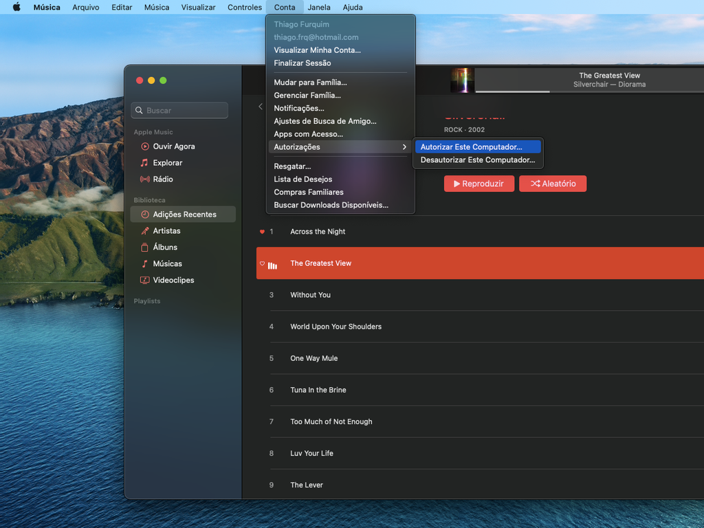 Clique na opção indicada para autorizar o Apple Music - Captura de tela: Thiago Furquim (Canaltech)