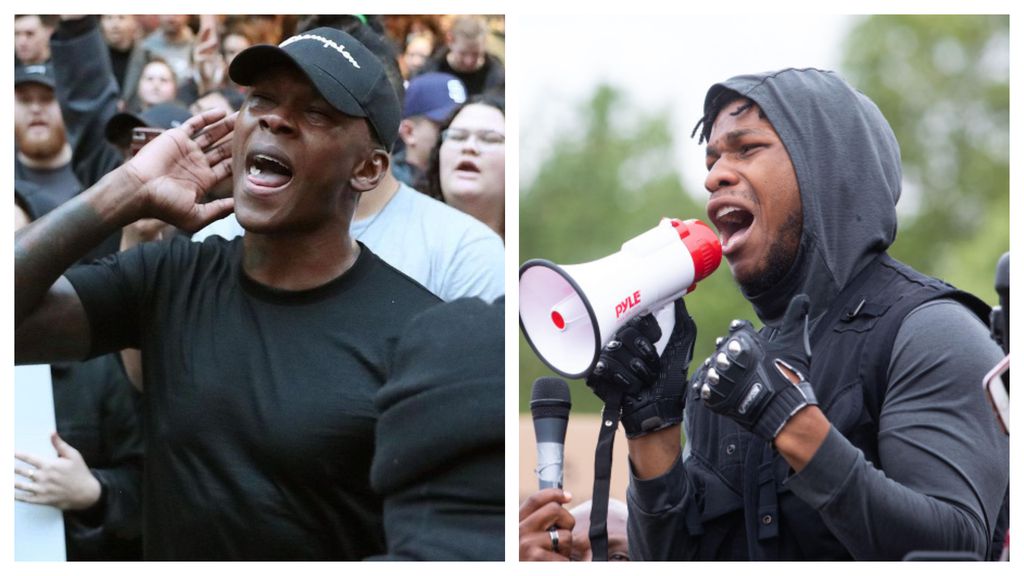 Israel Adesanya e John Boyega: celebridades mostraram apoio às manifestações do último mês, alavancadas pelo movimento social Black Lives Matter (Montagem: Rafael Arbulu/Canaltech/NewsDay/Shutterstock)