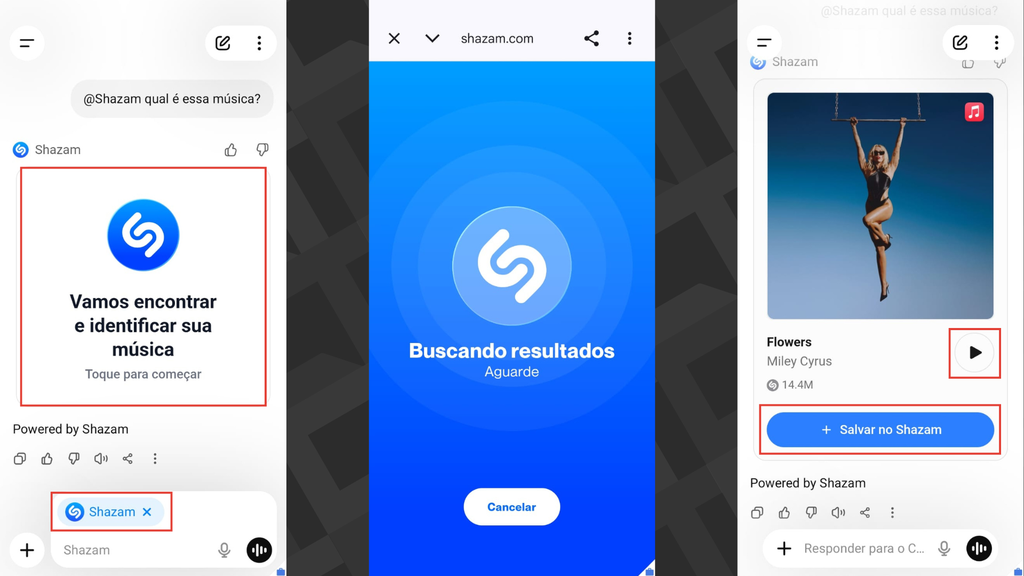 Passos para usar o Shazam no ChatGPT