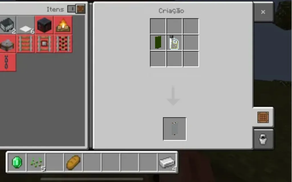 Veja como usar alvejante para fazer um estandarte branco no Minecraft (Captura de tela: Matheus Bigogno)