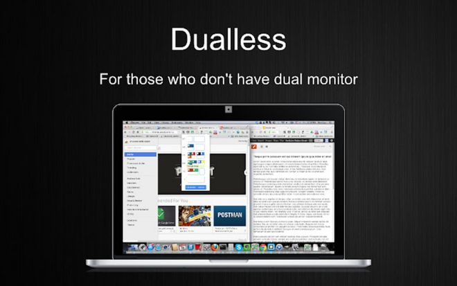 O Dualless pode ajudar quem precisa usar o Meet com tela dividida, mas não tem um segundo monitor (Imagem: Divulgação/Ben Lau)