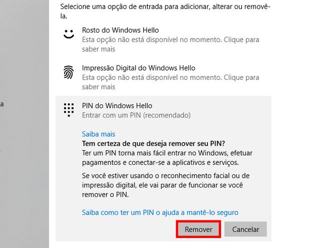 i390014 Remover palavra-passe no Windows 10