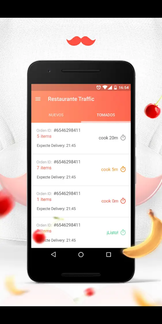 No app RappiAliado, é possível ver o status de todos os pedidos de seu restaurante feitos pelo app, assim como o tempo de entrega estimado para cada um deles (Imagem: Rappi)