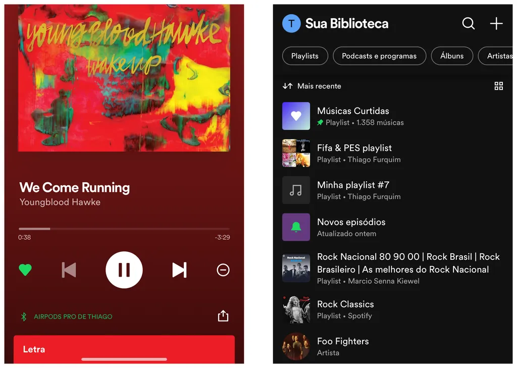 Confira todas as suas músicas curtidas na biblioteca do Spotify (Captura de tela: Thiago Furquim/Canaltech)