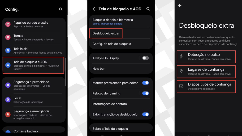 Passos para configurar smart lock no celular
