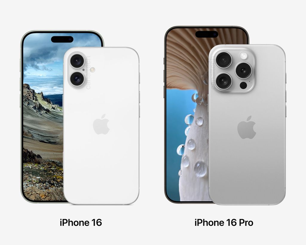 iPhone 16 e 16 Plus manterão telas de 6,1 e 6,7 polegadas; iPhone 16 Pro e 16 Pro Max ganharão telas maiores de 6,3 e 6,9 polegadas (Imagem: Victor Carvalho/Canaltech)