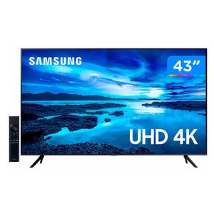 Smart TV 43” Crystal 4K Samsung 43AU7700 Wi-Fi - Bluetooth HDR Alexa Built in 3 HDMI 1 USB [CUPOM]