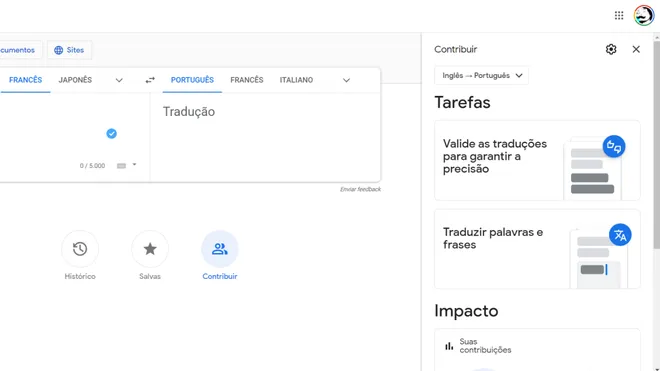 Você pode contribuir com traduções para melhorar o serviço (Captura de tela: Canaltech/Felipe Freitas) 