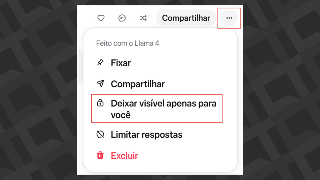 Passos para remover os chats do Meta AI do feed público