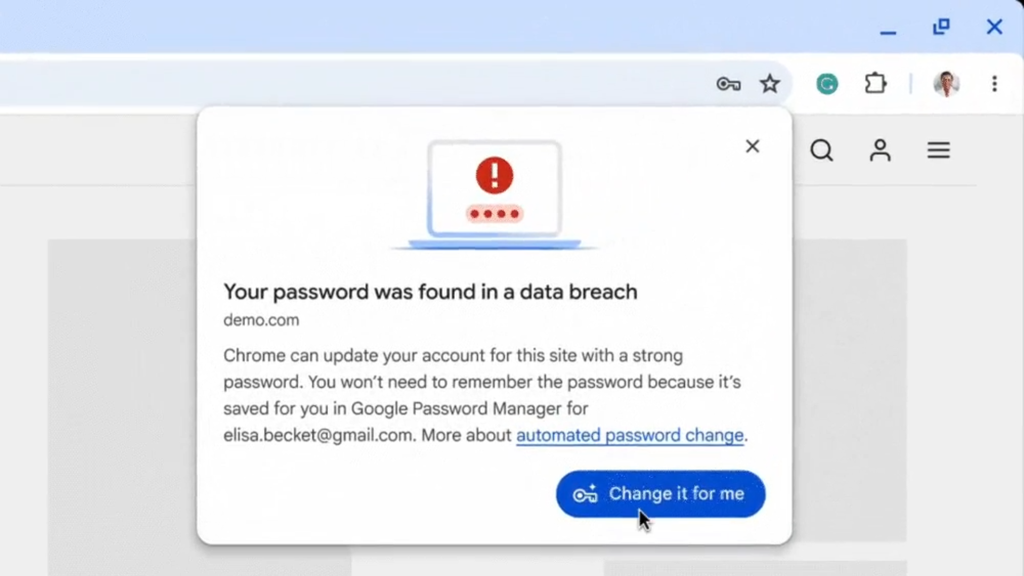 captura de tela do chrome