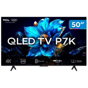 PARCELADO | Smart TV 50" TCL 4K UHD QLED 50P7K Google TV AiPQ Google Assistente 3 HDMI