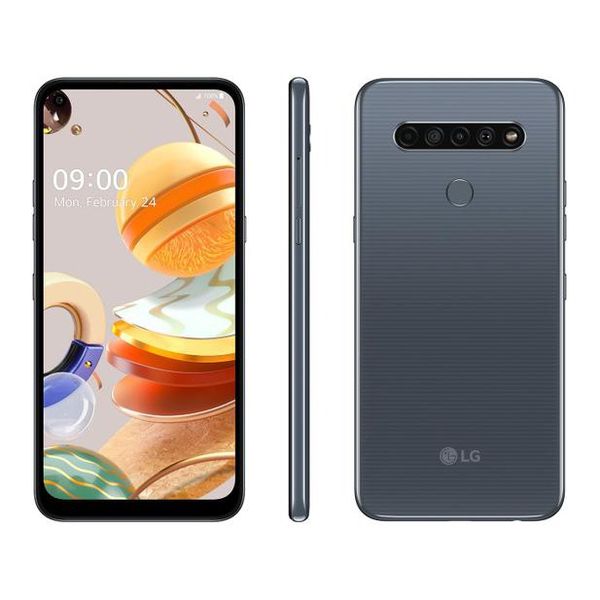 Smartphone LG K61 Branco 128GB, RAM de 4GB, Tela de 6,55" HD+ 19.5:9, Inteligência Artificial, Câmera Quádrupla e Processador Octa-Core 2.3