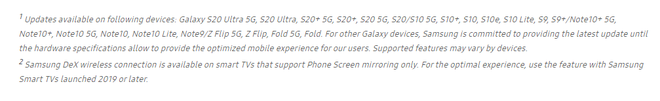 Comunicado anuncia One UI 2.5 para Galaxy S9 e Note 9 (Imagem: Reprodução/Samsung)