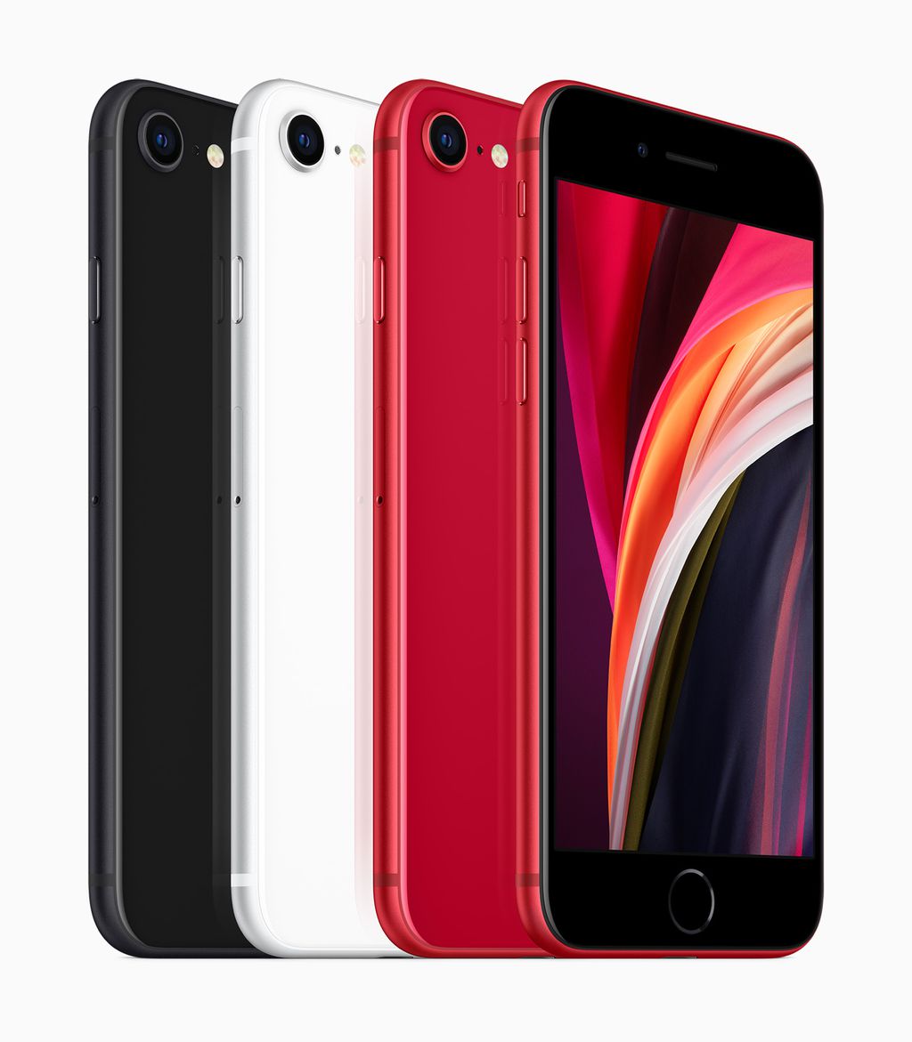 Novo iPhone SE está disponível em branco, preto e na versão vermelha da linha (PRODUCT)RED (Divulgação: Apple)